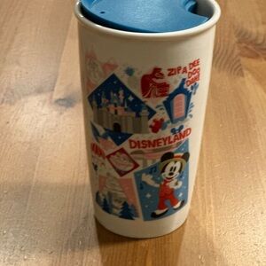 Starbucks Disneyland Mug with Blue Lid